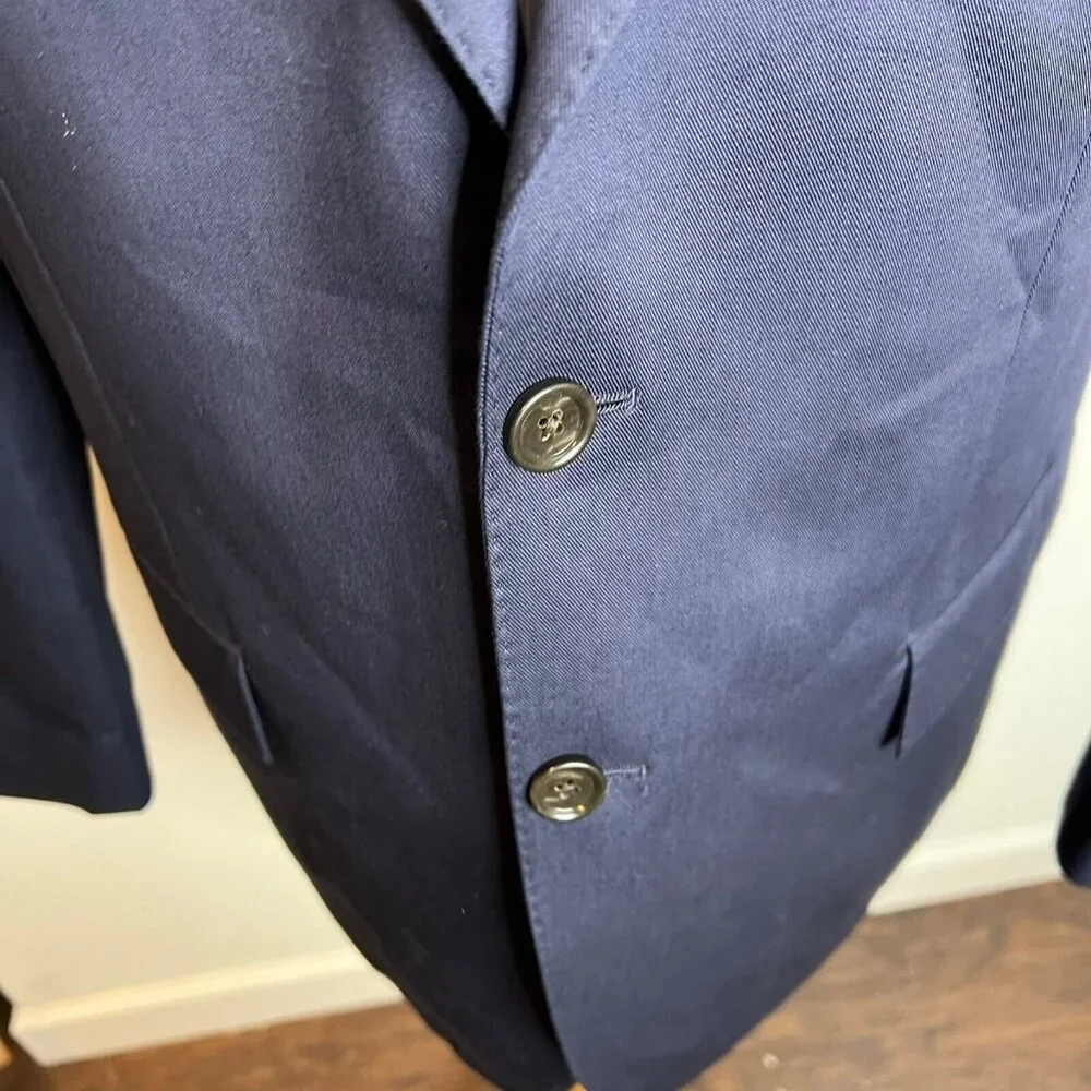 J.Crew $298 Crosby Classic Fit Suit Jacket Italian Chino Navy 34S BQ427 - Picture 3 of 14